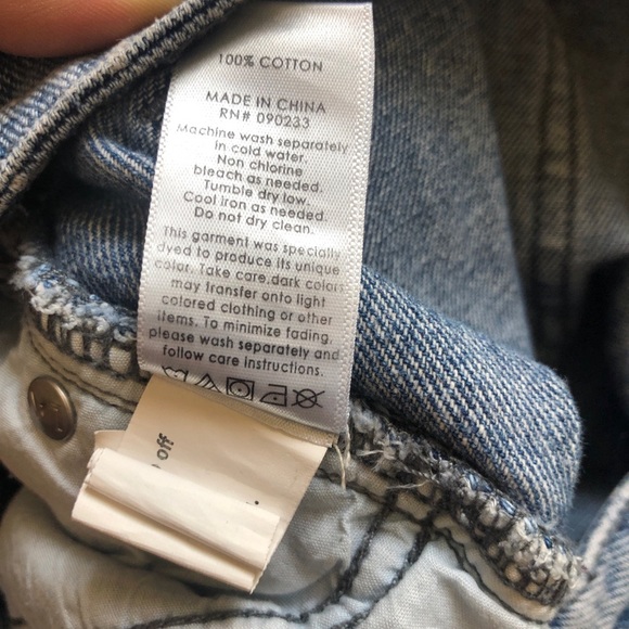 PacSun High-Rise White Striped Mom Jean Size 25 - Picture 10 of 12